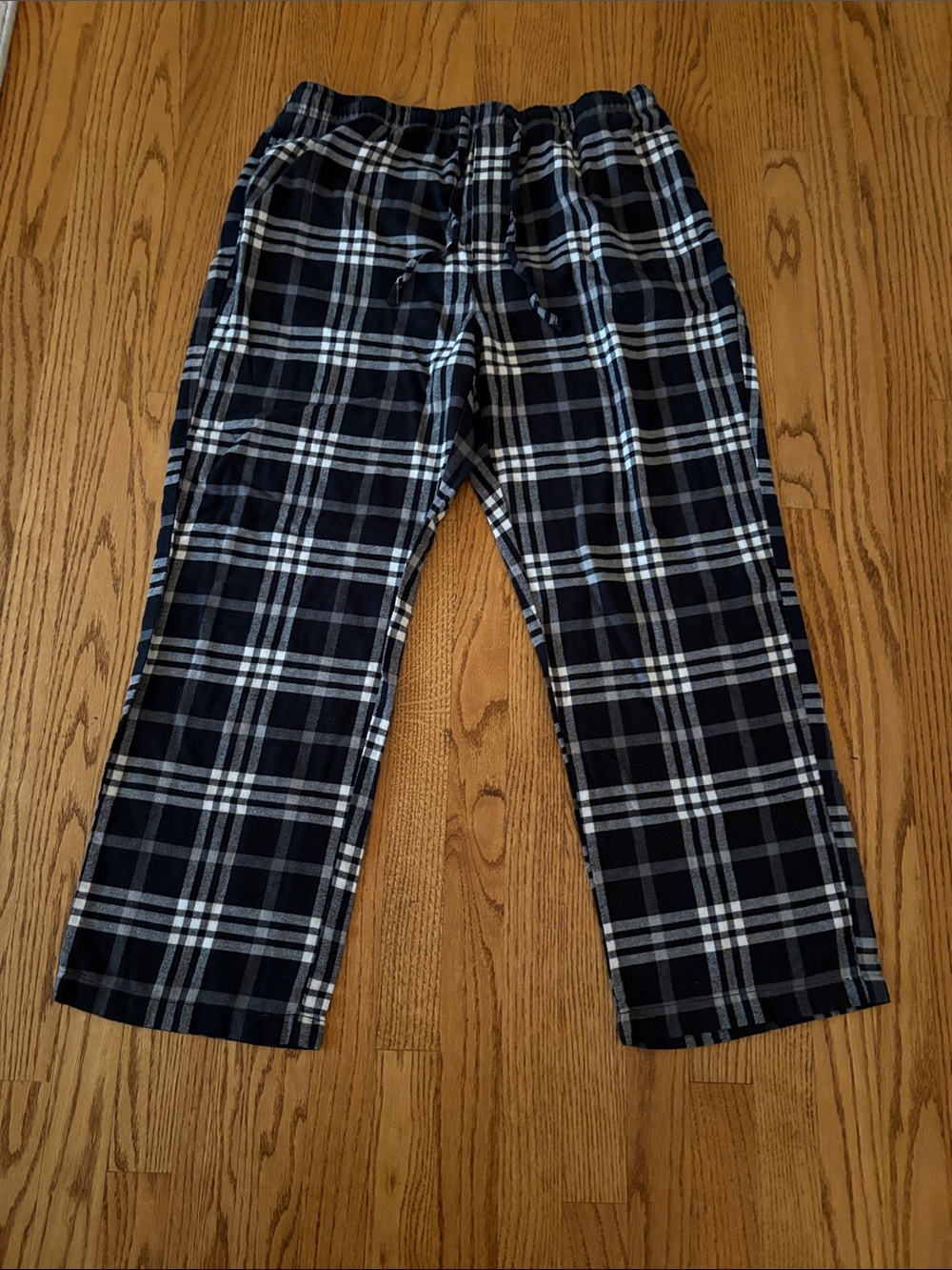 Sonoma Black & White Plaid Flannel Type Pajama Pants Size XL